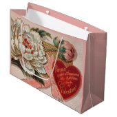 Vintag Valentinstag Großgeschenktasche Große Geschenktüte (Vorderseite Schrägansicht)