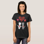 Vintag Valentinstag Katze Kitten Kitty Retro T-Shirt (Vorne ganz)