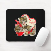 Vintag Valentinstag Katze Kitty Kitten Retro Val Mousepad (Mit Mouse)