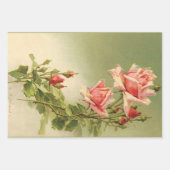 Vintag Valentinstag Rosa Viktorianische Gartenanla Geschenkpapier Set (Vorderseite 2)