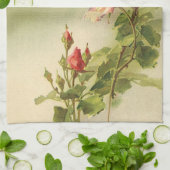 Vintag Valentinstag Rosa Viktorianische Gartenanla Geschirrtuch (Gefaltet)