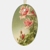 Vintag Valentinstag Rosa Viktorianische Gartenanla Keramik Ornament (Links)