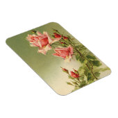 Vintag Valentinstag Rosa Viktorianische Gartenanla Magnet (Rechte Seite)