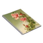 Vintag Valentinstag Rosa Viktorianische Gartenanla Notizblock (Rechte Seite)