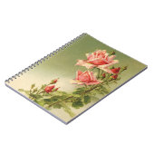 Vintag Valentinstag Rosa Viktorianische Gartenanla Notizblock (Linke Seite)