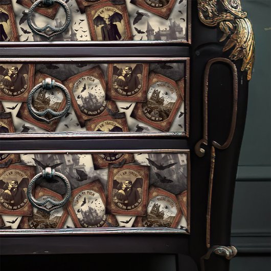 Vintag Vampire Dracula Halloween Gothic Seidenpapier