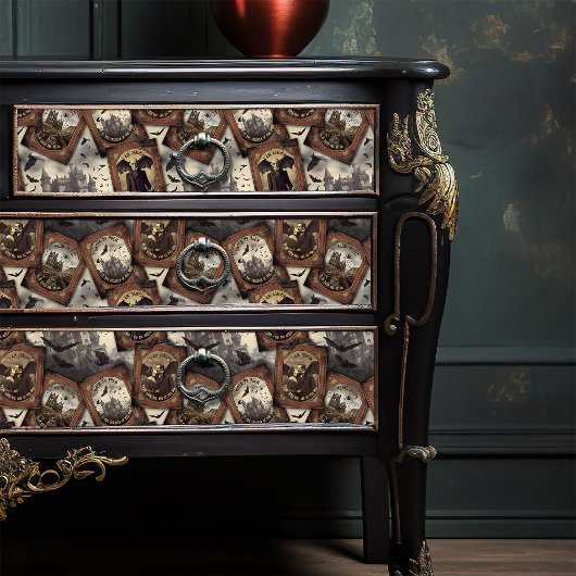 Vintag Vampire Dracula Halloween Gothic Seidenpapier