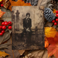 Vintag Vampire Foto Decoupage