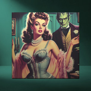 Vintag Vampire Girl Fliese