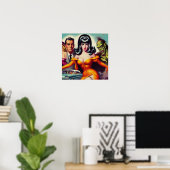 Vintag Vampire Girl Poster (Heimbüro)