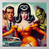 Vintag Vampire Girl Poster (Vorne)