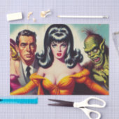 Vintag Vampire Girl Seidenpapier (Handwerk)