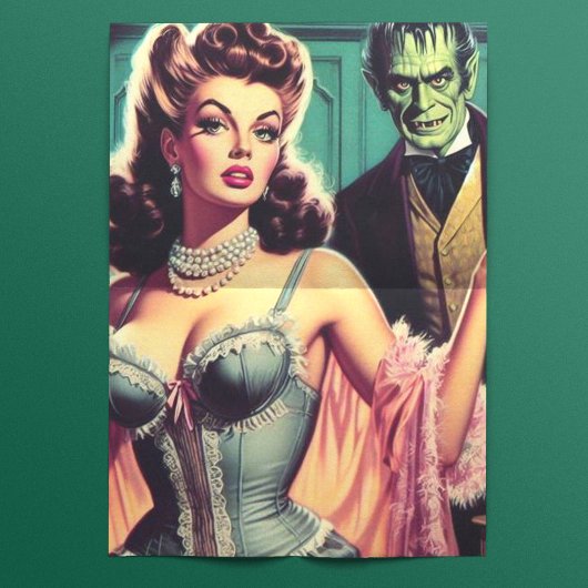 Vintag Vampire Girl Seidenpapier