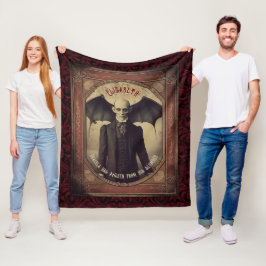 Vintag Vampire Gothic Halloween Dracula Fleecedecke