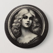 Vintag Vampire Gothic Horror Spooky Button (Vorderseite)