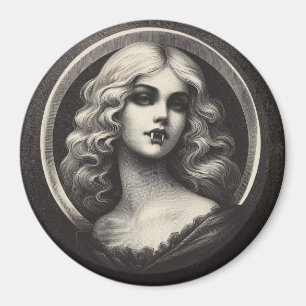 Vintag Vampire Gothic Horror Spooky Magnet