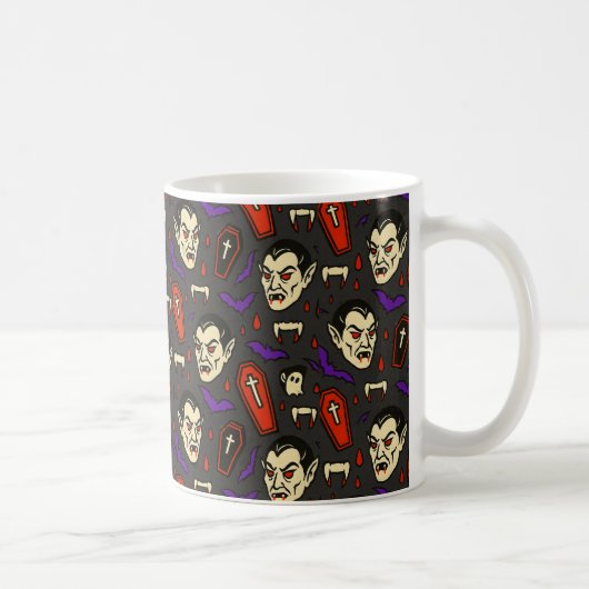 Vintag Vampire - Halloween Horror Icons Kaffeetasse (Rechts)
