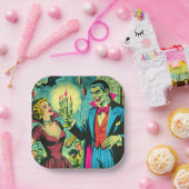 Vintag Vampire Horror Comicen Pappteller (Party)