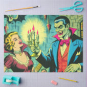 Vintag Vampire Horror Comicen Seidenpapier (Basteln)