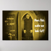 Vintag Vampire Horror Nosferatu Mustard Yellow Poster (Vorne)