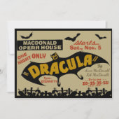 Vintag Vampire Marquee Benutzerdefinierter Text Ha Einladung (Vorderseite)