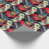 Vintag Vampire Woman Geschenkpapier (Ecke)