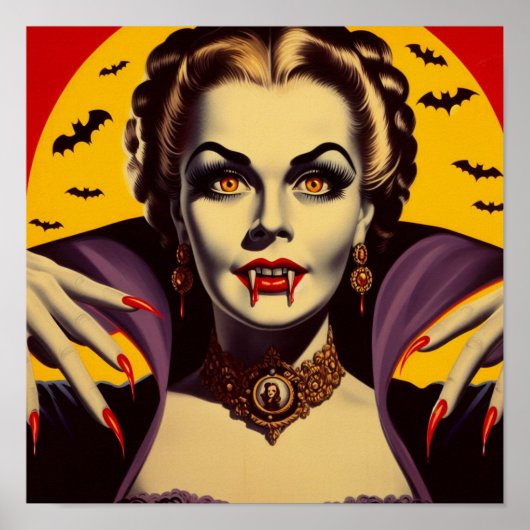 Vintag Vampire Woman Poster (Vorne)