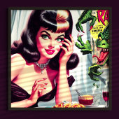 Vintag Vampire Woman Poster