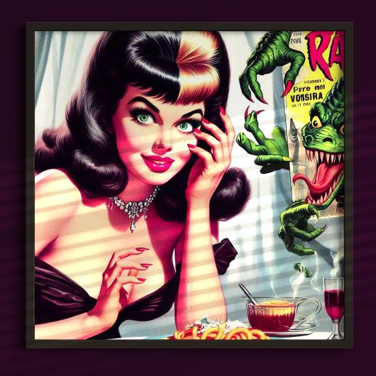 Vintag Vampire Woman Poster