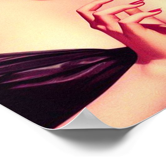 Vintag Vampire Woman Poster (Ecke)