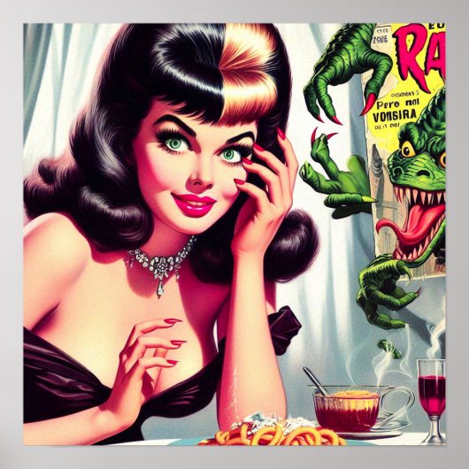 Vintag Vampire Woman Poster (Vorne)