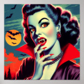 Vintag Vampire Woman Poster (Vorne)