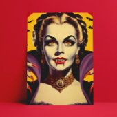 Vintag Vampire Woman Postkarte