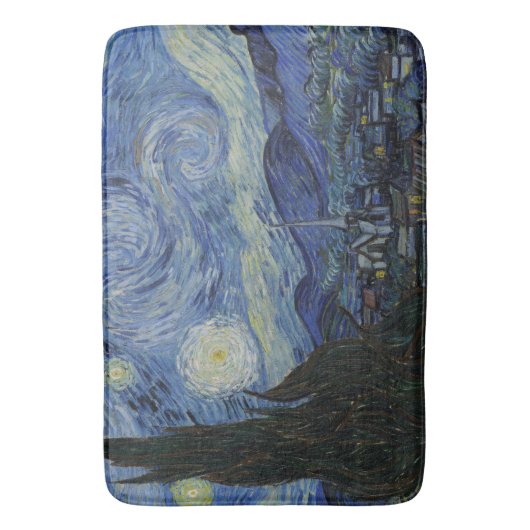 Vintag Van Gogh: Die Sternennacht Badematte (Vorderseite Vertikal)