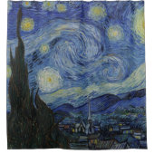 Vintag Van Gogh: Die Sternennacht Duschvorhang (Vorderseite)