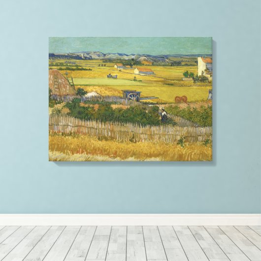Vintag Van Gogh Ernte Leinwanddruck (Insitu (Holzboden))