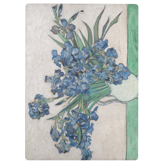 Vintag Van Gogh Irises Klemmbrett (Rückseite)