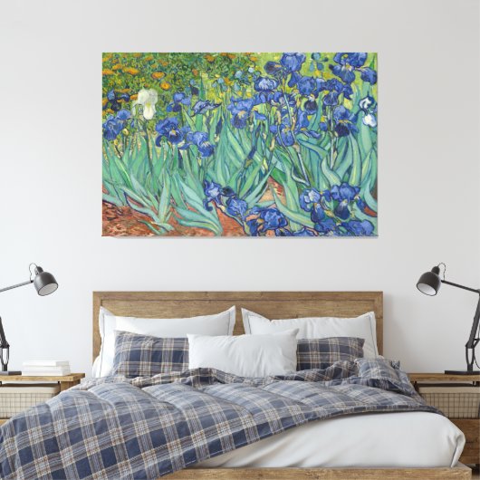 Vintag Van Gogh Irises Leinwanddruck (Insitu (Schlafzimmer))