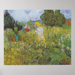 Vintag Van Gogh Marguerite Gachet im Garten Poster