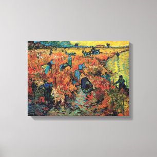 Vintag Van Gogh Roter Weingarten   Leinwanddruck