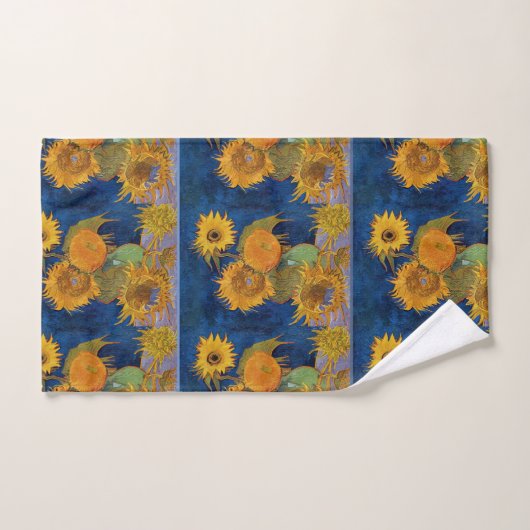 Vintag Van Gogh Six Sunflowers Handtuch (Handtuch)