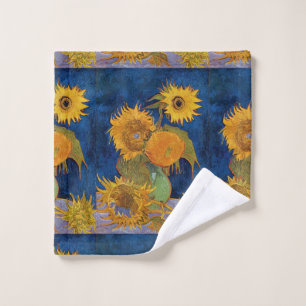 Vintag Van Gogh Six Sunflowers Waschlappen