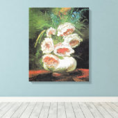 Vintag Van Gogh Vase of Peonies Leinwanddruck (Insitu (Holzboden))