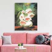 Vintag Van Gogh Vase of Peonies Leinwanddruck (Insitu (Wohnzimmer))