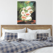 Vintag Van Gogh Vase of Peonies Leinwanddruck (Insitu (Schlafzimmer))