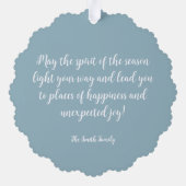 Vintag Vanagon Holiday Trip Ornament Obelisk Karte (Rückseite)