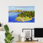 Vintag Vancouver Island Poster (Heimbüro)