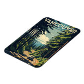 Vintag Vancouver Skyline Canada Travel Magnet (Linke Seite)
