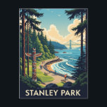 Vintag Vancouver Stanley Park Canada Travel Postkarte<br><div class="desc">Vancouver ist eine lebendige Küstenstadt in British Columbia, gerahmt von Ozean, Bergen und Wäldern - eine perfekte Verbindung von Naturschönheit und urbaner Eleganz. Vancouver ist bekannt für seine multikulturelle Bevölkerung und seine entspannte Atmosphäre. In naher Reichweite bietet Vancouver erstklassige Restaurants, Kunstgalerien, Märkte und Abenteuer im Freien. Stadtviertel wie Gastown, Yaletown...</div>