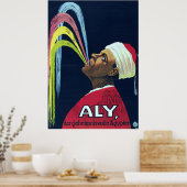 Vintag Vaudeville Aly, der geheimnisvolle Ägypter Poster (Küche)